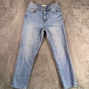 PacSun Mom Jeans Women's 25x26 Blue Light Wash Mid Rise Denim Boho Indie